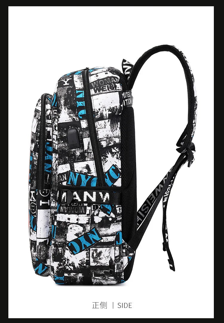 Cartoon Shark Print Backpack | Perfect for Primary School Students