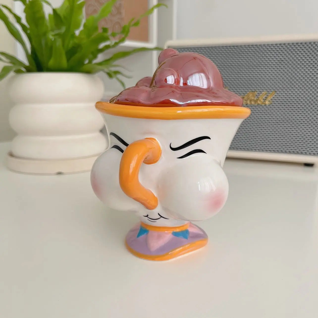 Taza de cerámica creativa con tapa | Perfecta para café y té