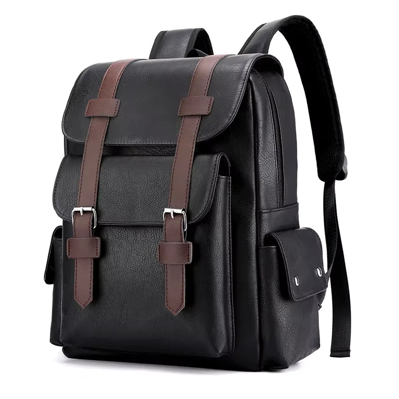 Stylish Large PU Leather Backpack | Perfect for Students & Travel