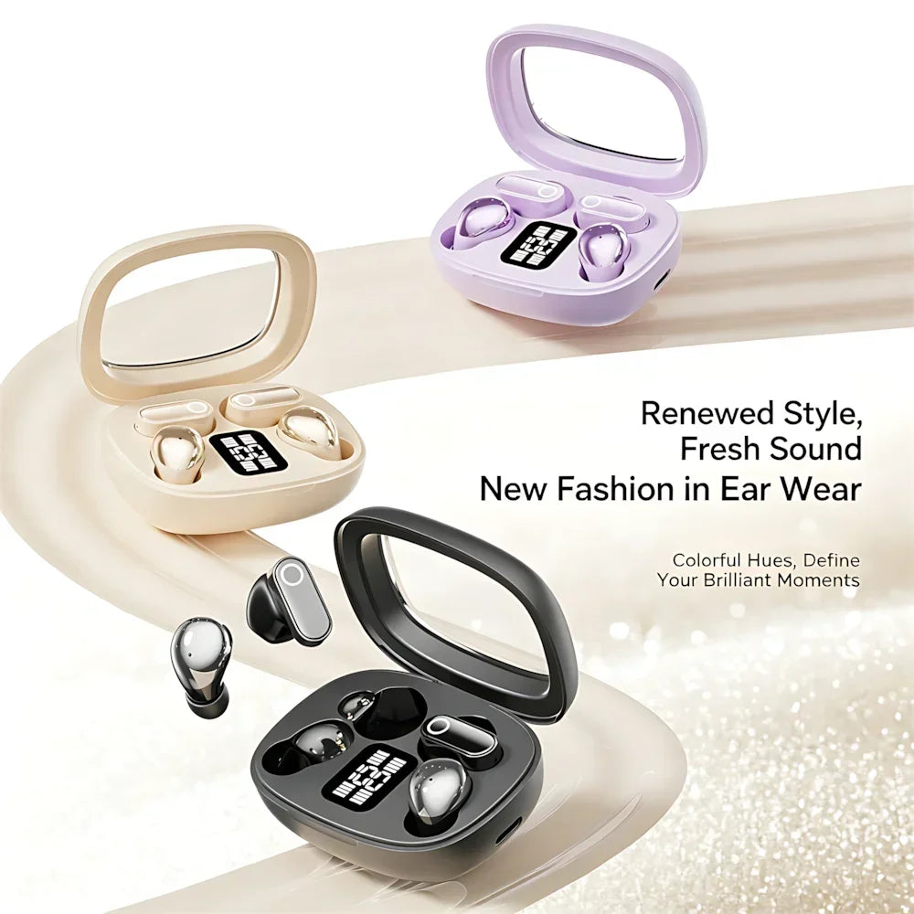 Fashion Plated In-ear Wireless Dual-Earphone Sports Earplugs Long Battery Life ENC Noise Reduction HD Call Couple Creative Gift