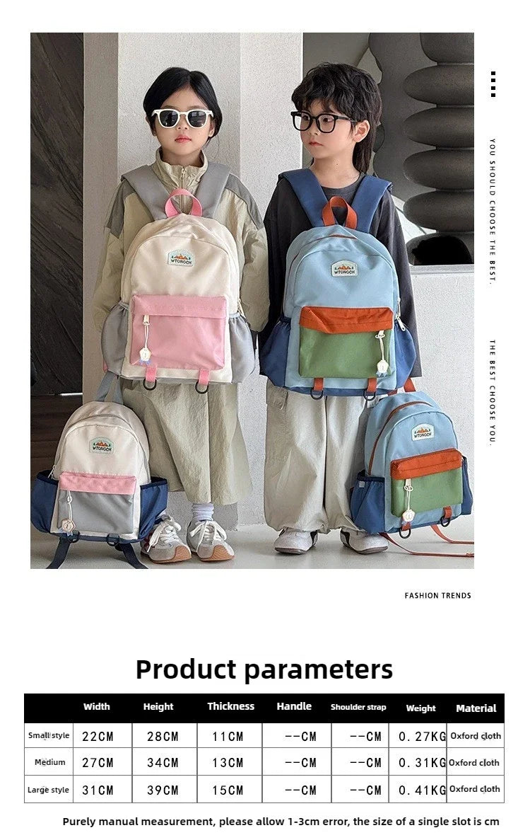 Color Block Kids Backpack | Lightweight School Bag for Adventure
