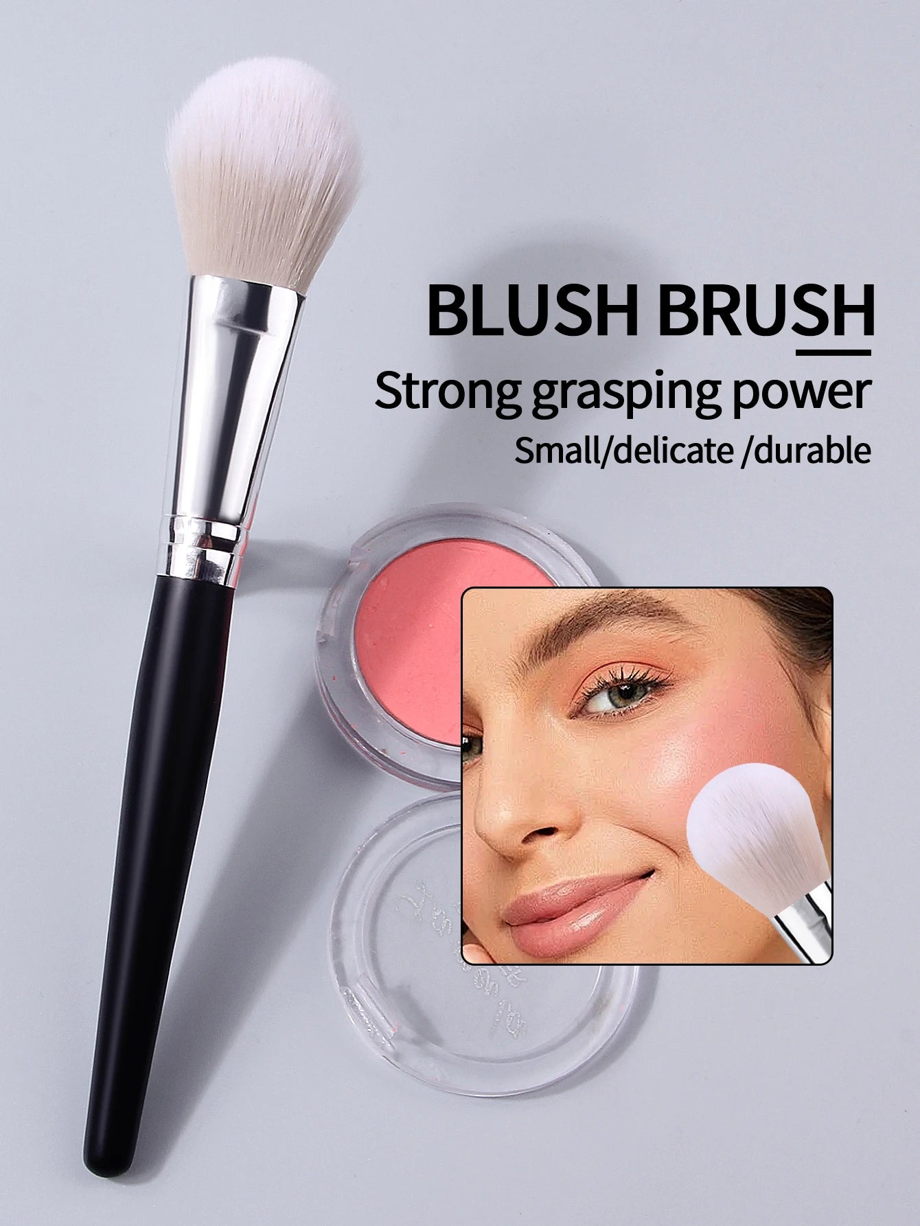 High-Quality Multifunctional Makeup Brush | Soft Wool Fiber Blush Loose Powder Contour Brush Wooden Handle 2026