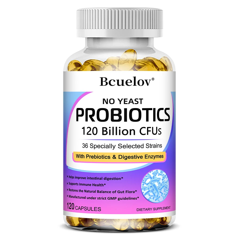 Probiotics 120 Billion CFU with Prebiotics & Digestive Enzymes
