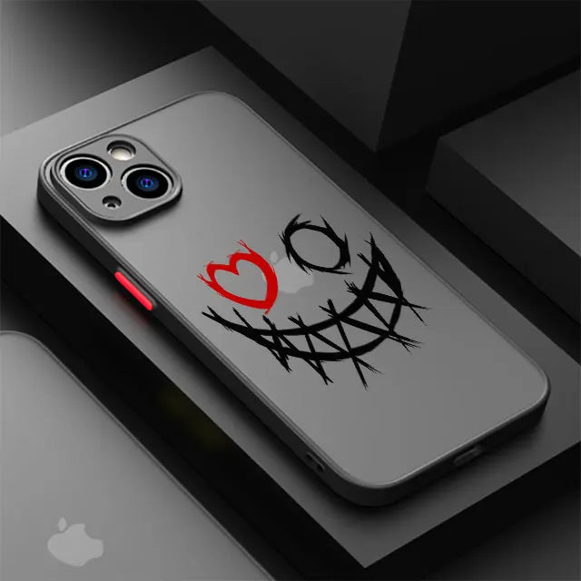 Clear Matte Smiling Devil Phone Case | Shockproof Luxury Cover