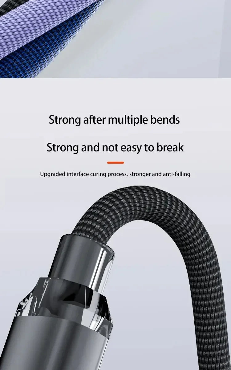 120W USB A to Type C Fast Charging Cable with LED Display