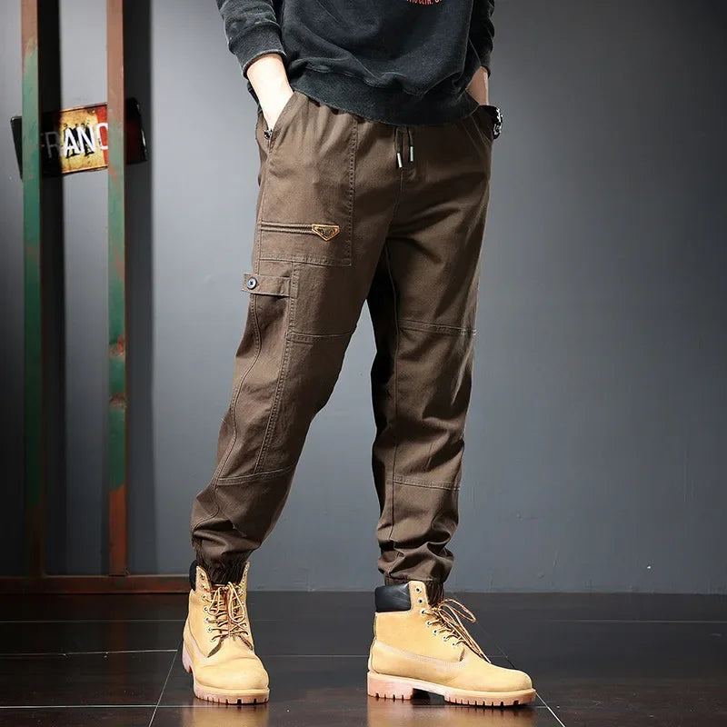 Plus Size Cotton Joggers for Men | Comfortable Ankle-Length Pants