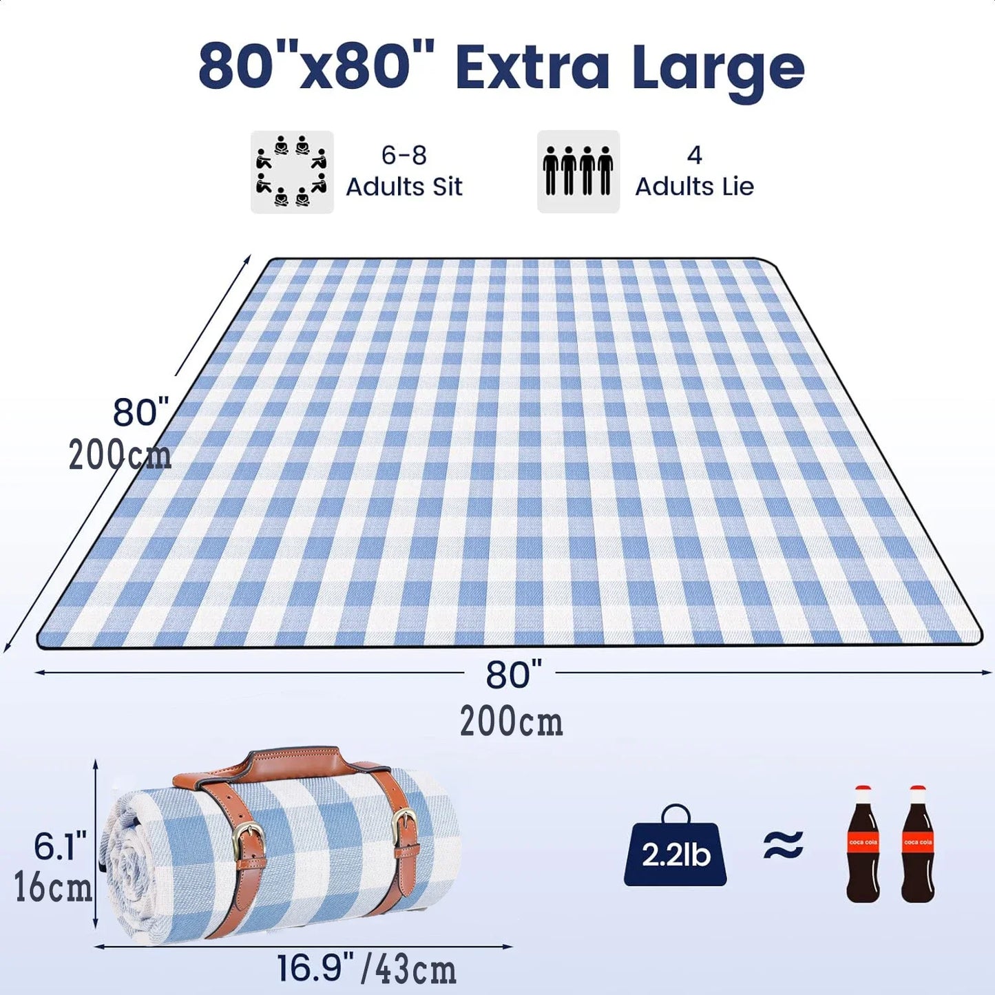 Extra Large Waterproof Picnic Blanket | Perfect Outdoor Mat for Groups
