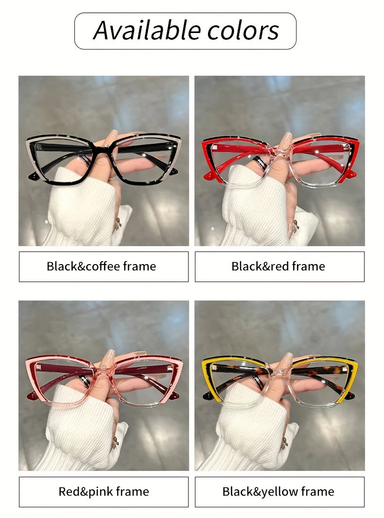 Cat Eye Clear Lens Glasses | Retro Fashion Spectacles