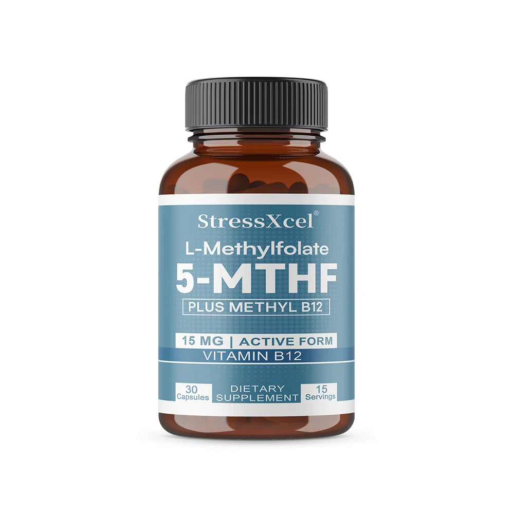 5-MTHF L-Methylfolate with B12 Capsules | Boost Cognitive Function