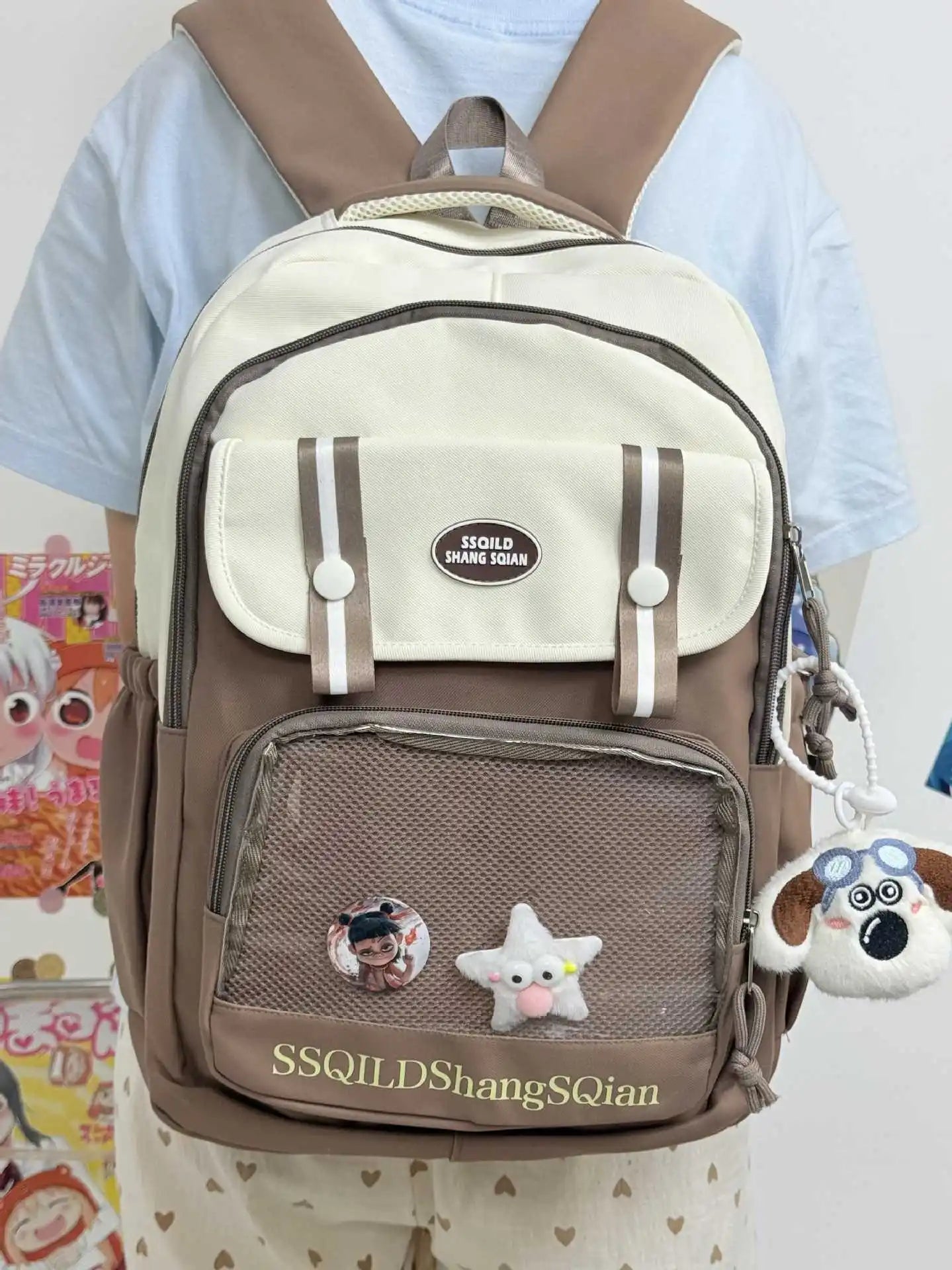 Cute Japanese Style Versatile Backpack | Fashionable Double Shoulder Bag
