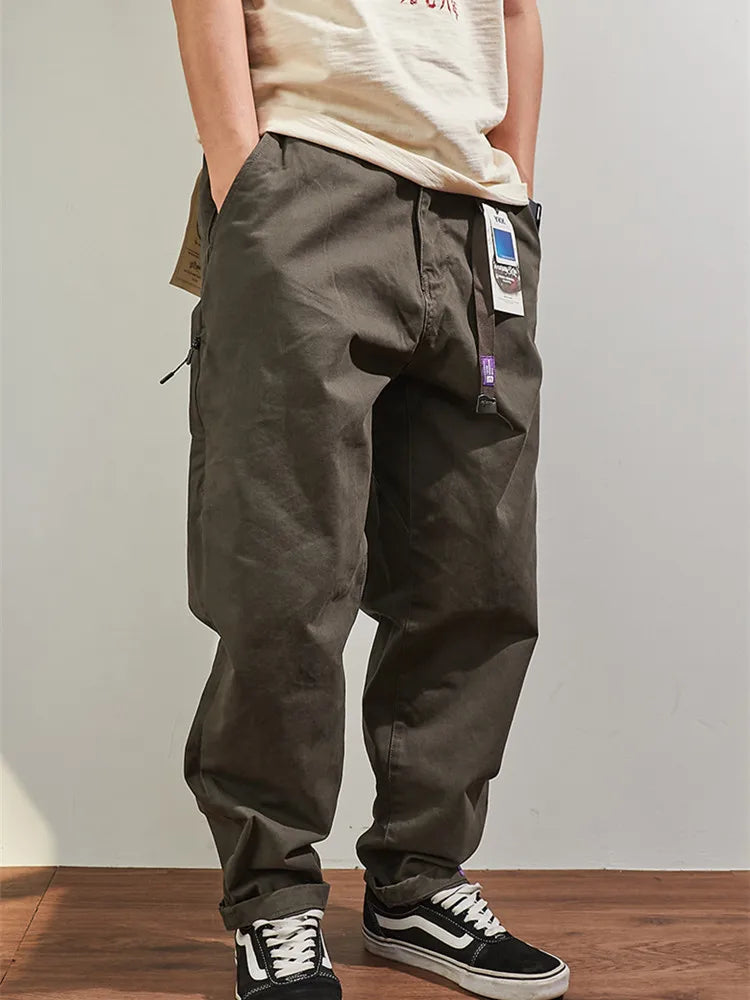 Men's Casual Tapered Cotton Cargo Pants | Stylish and Comfortable