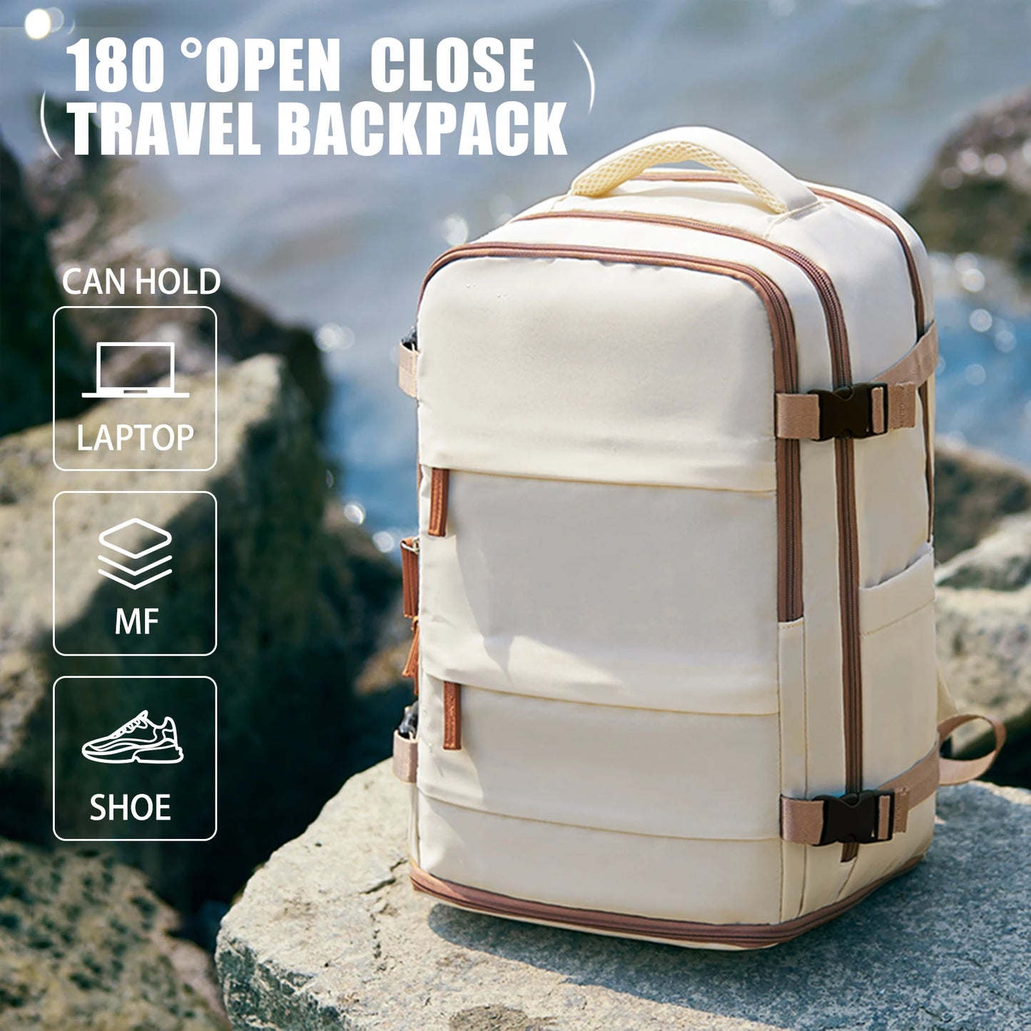 Versatile Waterproof Travel Backpack for Men & Women | Spacious Design