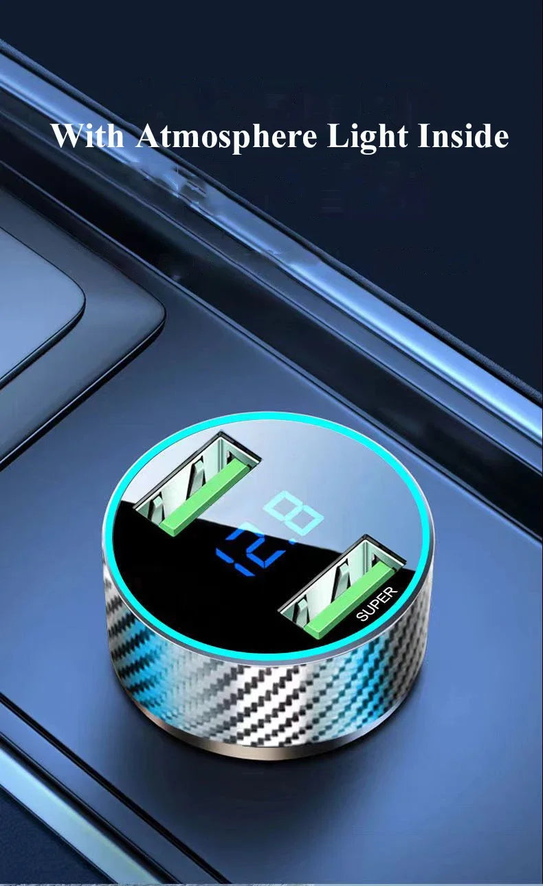 2-in-1 USB Car Charger Adapter | Super Fast GaN Charging Solution
