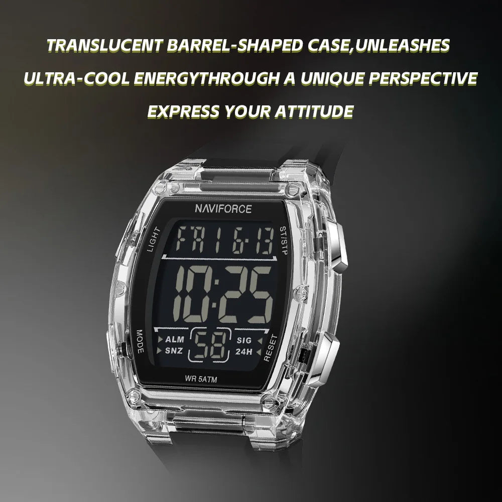 Luxury Digital Sport Watches for Men | Waterproof Silicone Band