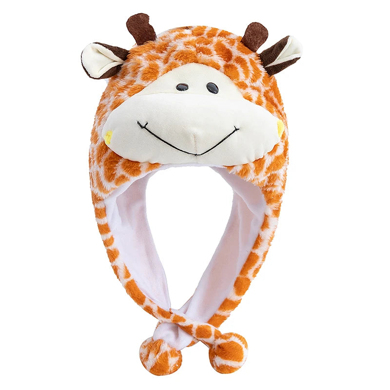 Unisex Funny 3D Bulls Head Plush Winter Beanie | Cozy Cartoon Hat