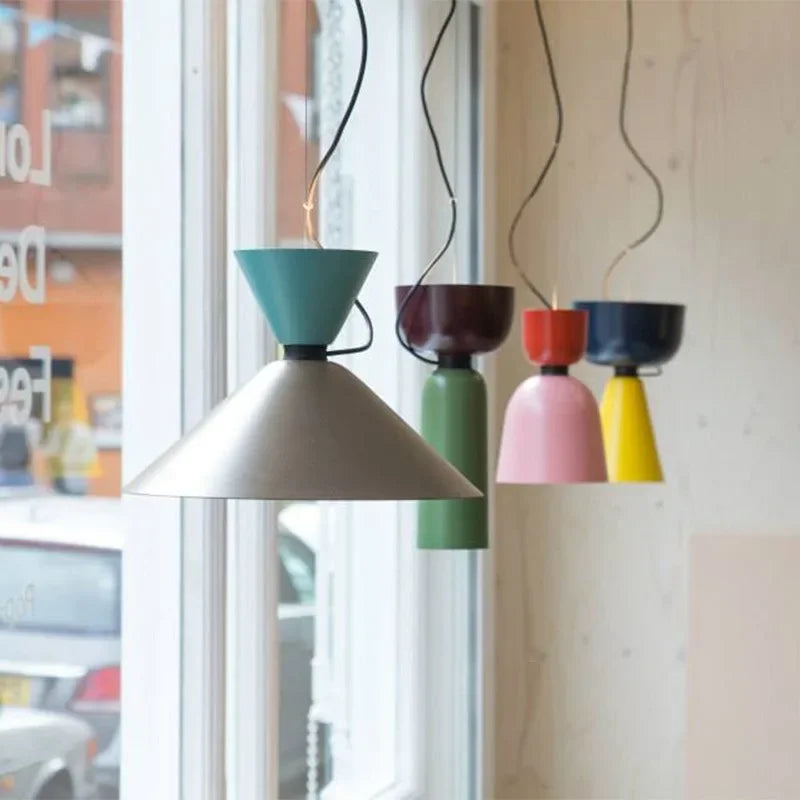 Danish Macaron Colors Pendant Lamp | Creative LED Indoor Lighting