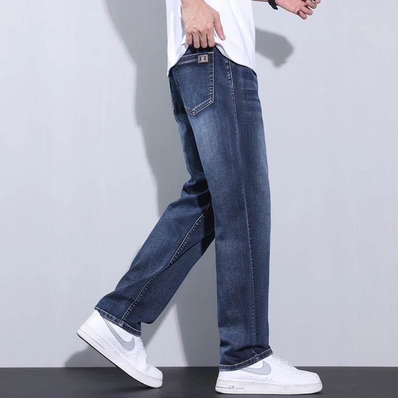Men's Summer Thin Loose Straight Jeans | Comfortable Denim Trousers