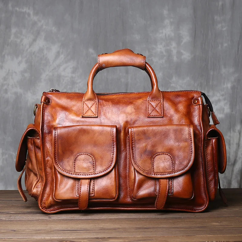 Vintage Handbag | Genuine Leather Crossbody Bag for Men