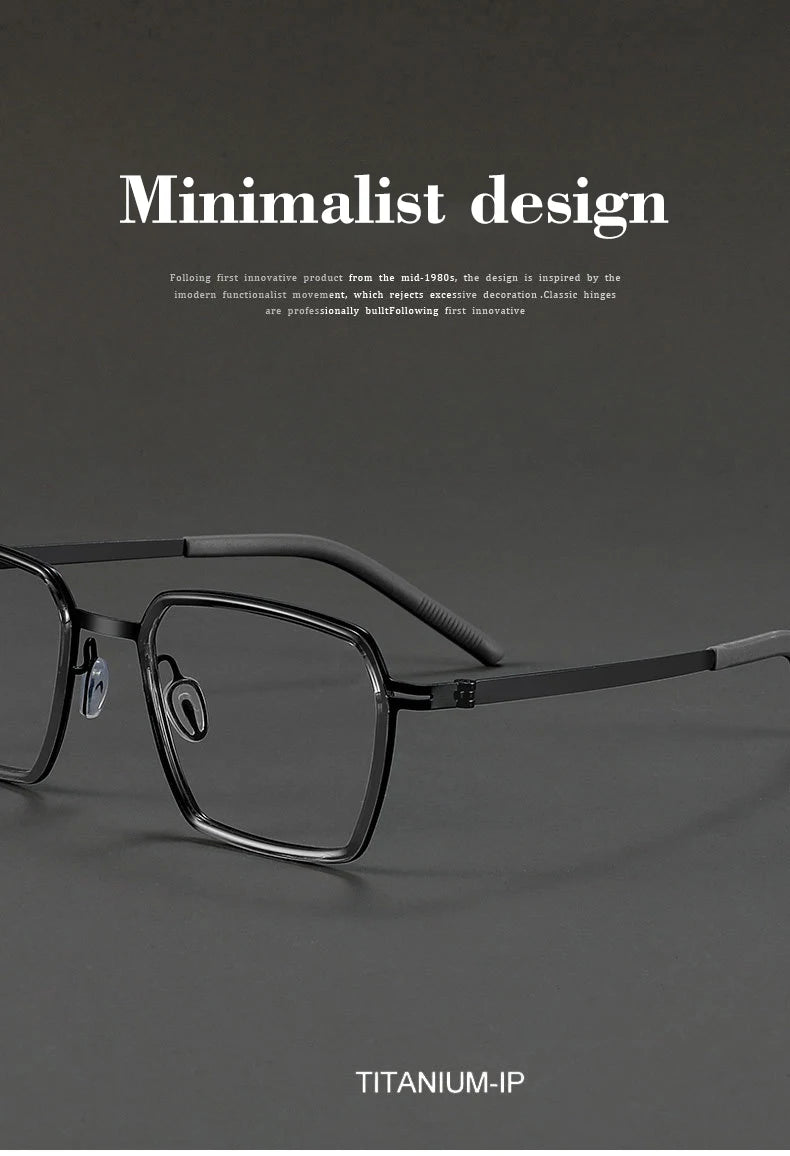 Simple Geometric Polygon Fashion Titanium Glasses | Blue Light Protection