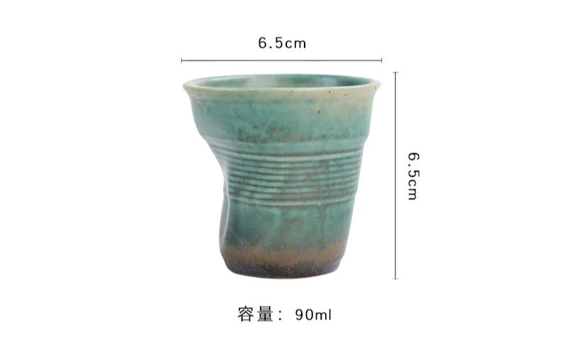 Creative Japanese Retro Ceramic Coffee Mugs | Stylish Latte Cups