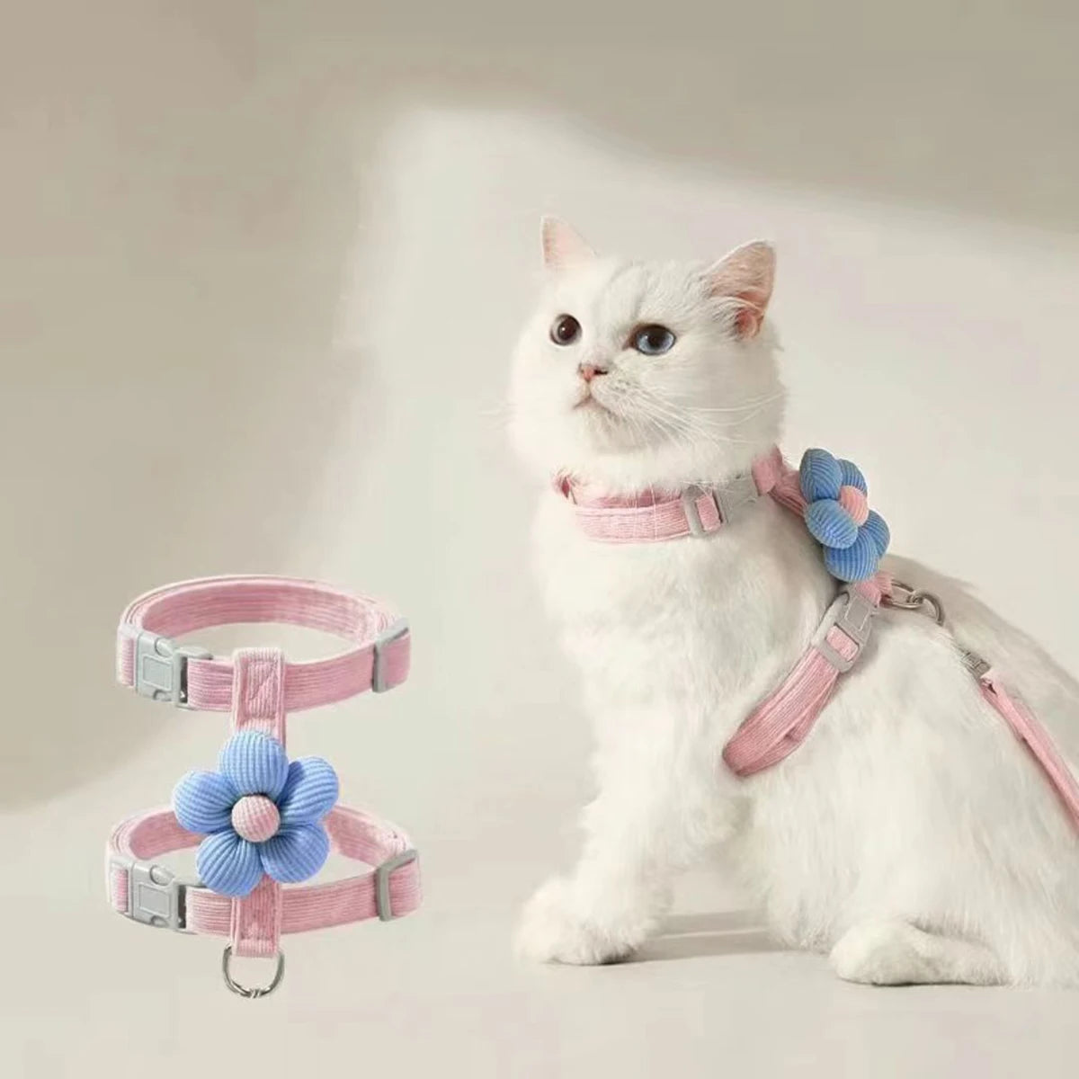 Adjustable Cat Harness and Leash Set | Perfect for Small Dogs & Cats