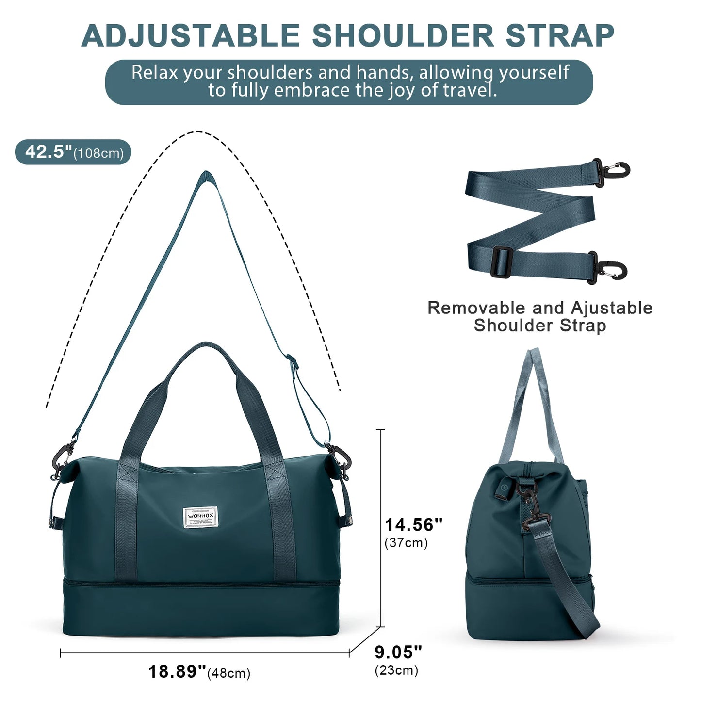 Large Capacity Lightweight Travel Duffle Bag for Weekend Adventures