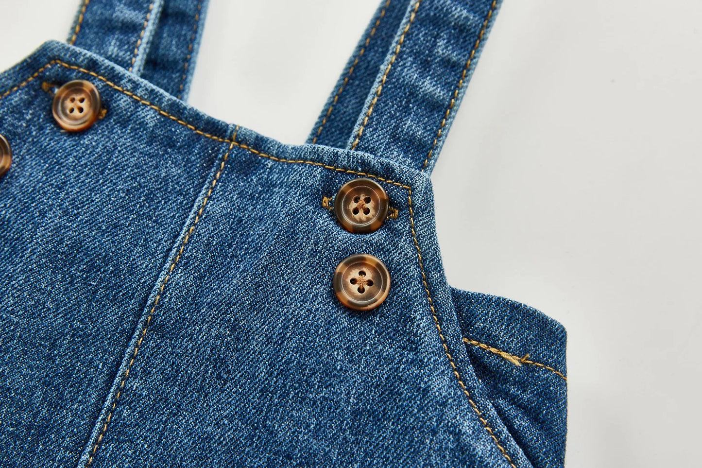 Unisex Baby Denim Romper | Comfortable & Versatile Toddler Outfit