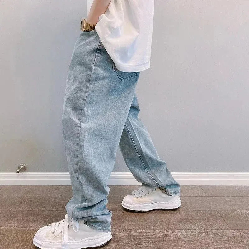 Men's Baggy Wide Leg Jeans | Casual Streetwear Denim Pants