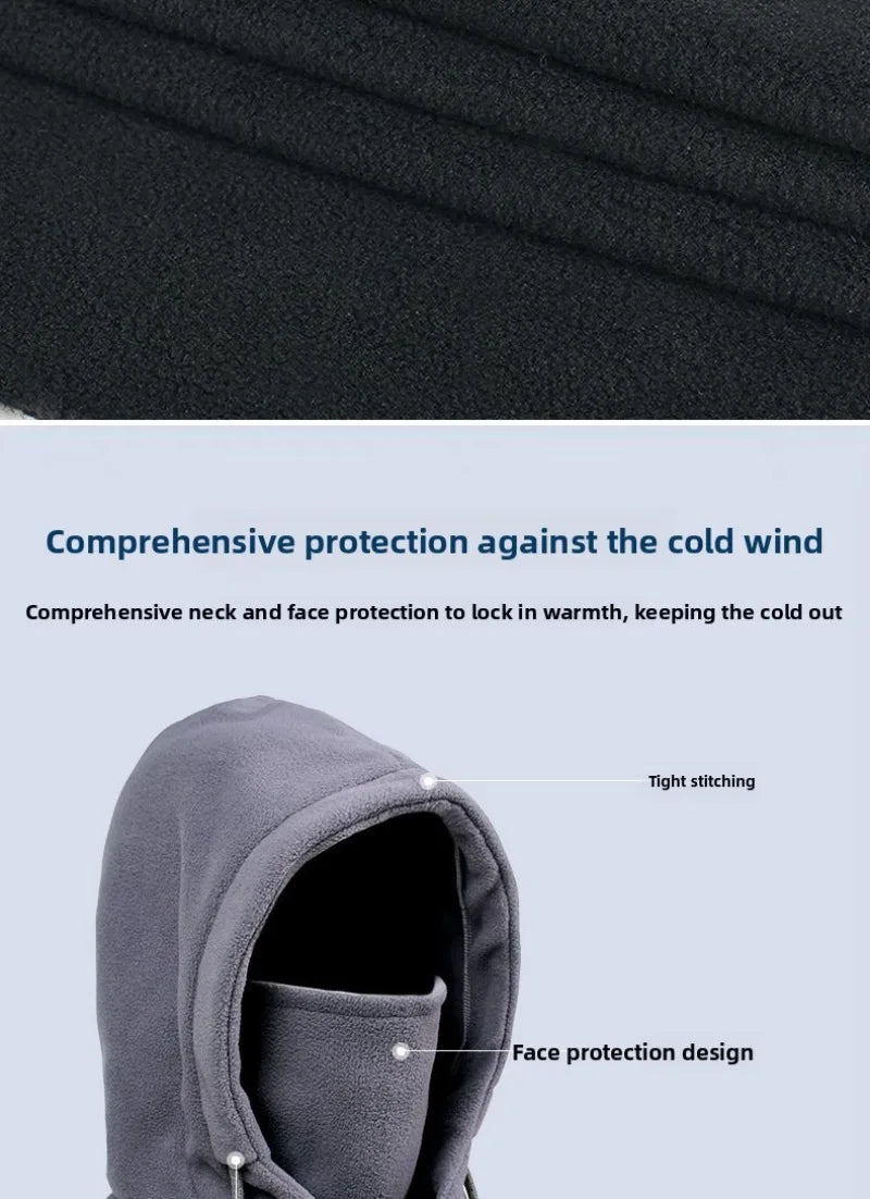 Unisex Winter Fleece Balaclava | Thick Warm Face Mask Neck Warmer