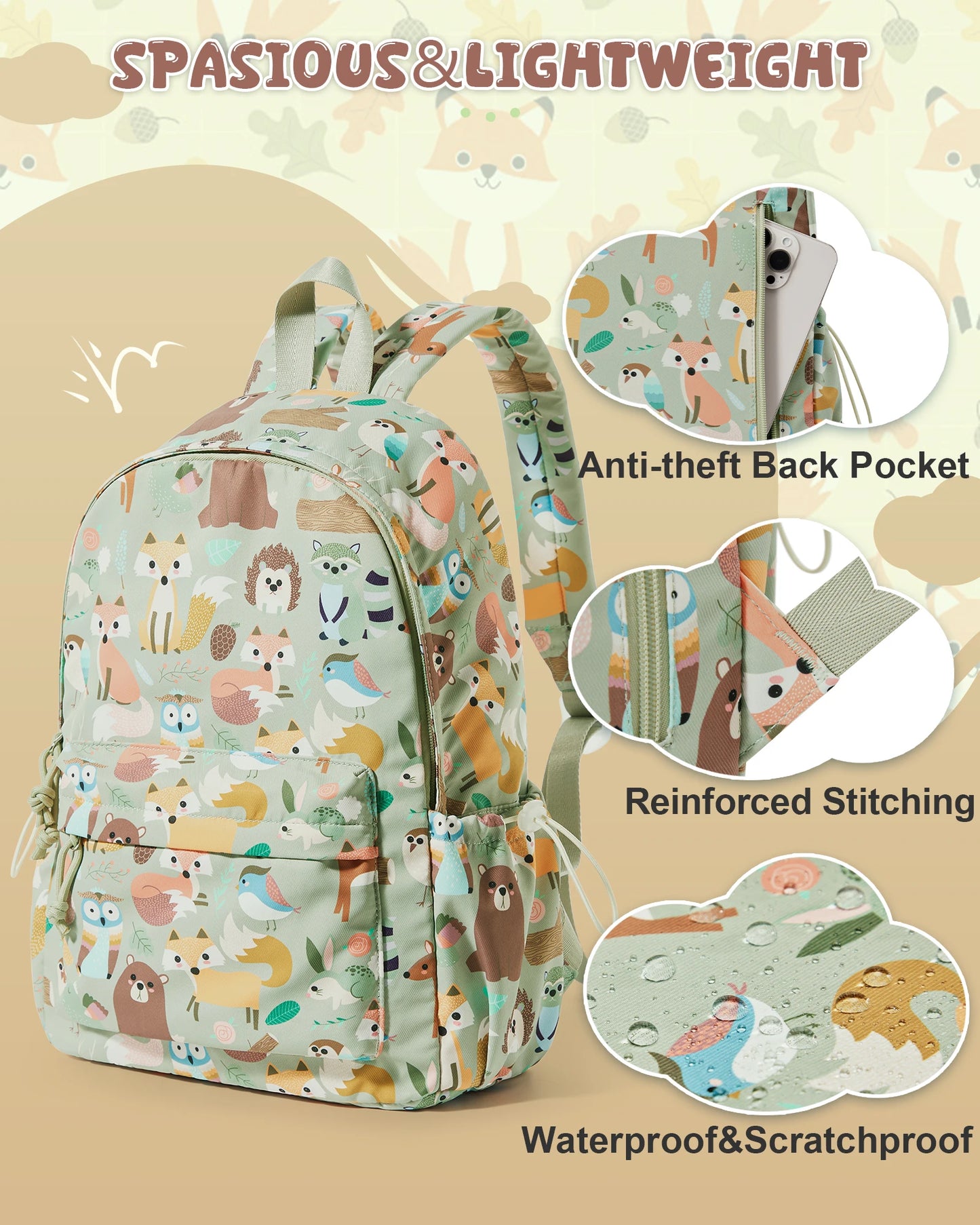 Lightweight Waterproof Backpack for Kids - Perfect Daycare Companion