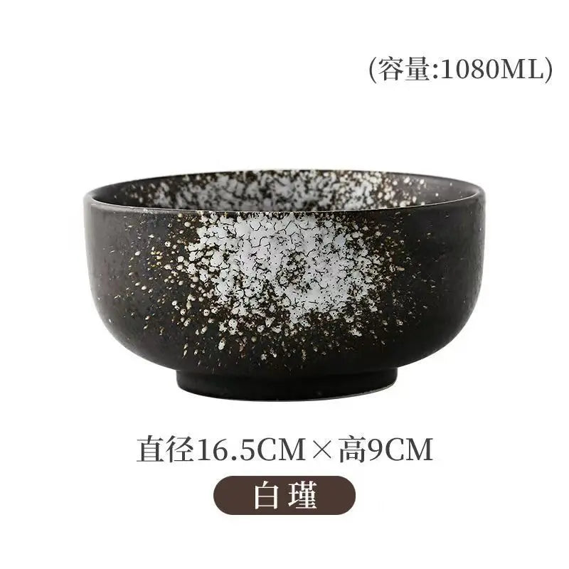 Japanese Style Ceramic Ramen Bowl Set | Elegant Dinnerware