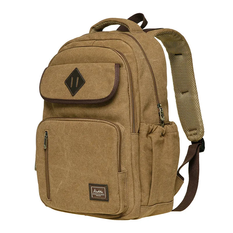 Vintage Canvas Backpack | Stylish Backpack for School & Travel