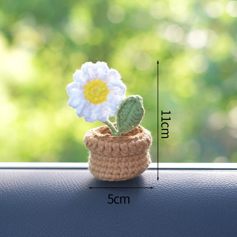 Beautiful Hand-Woven Crochet Flower Pots for Home Décor