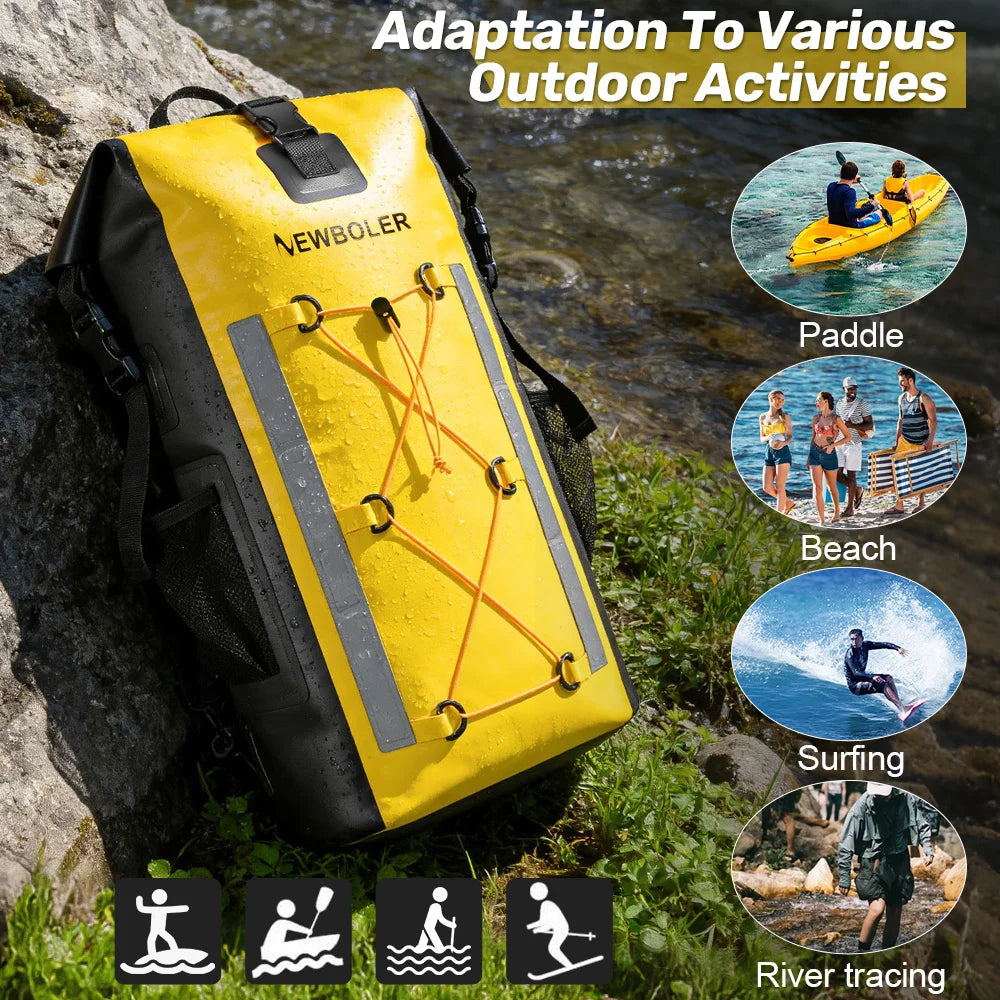 Waterproof Kayak Dry Bag | Large Swimming Backpack for Adventure