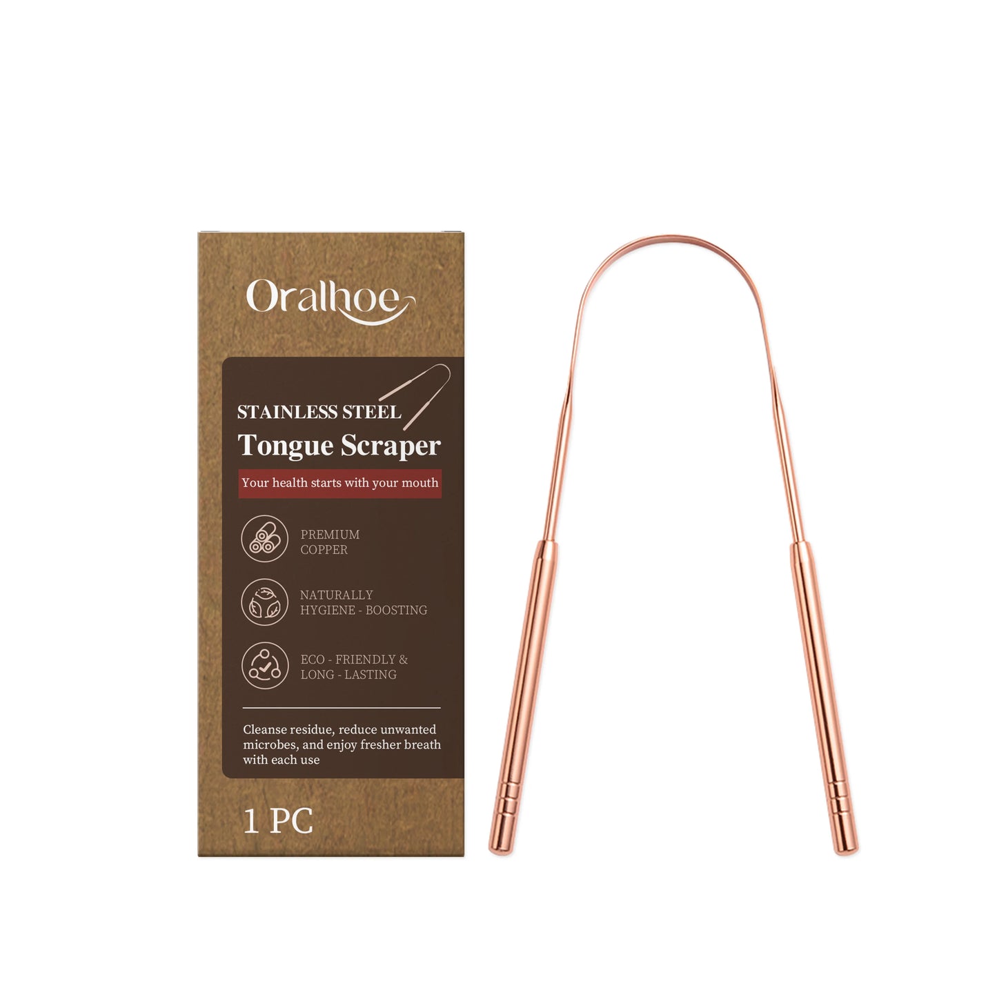 Stainless Steel Tongue Scraper | Freshen Breath & Enhance Oral Care