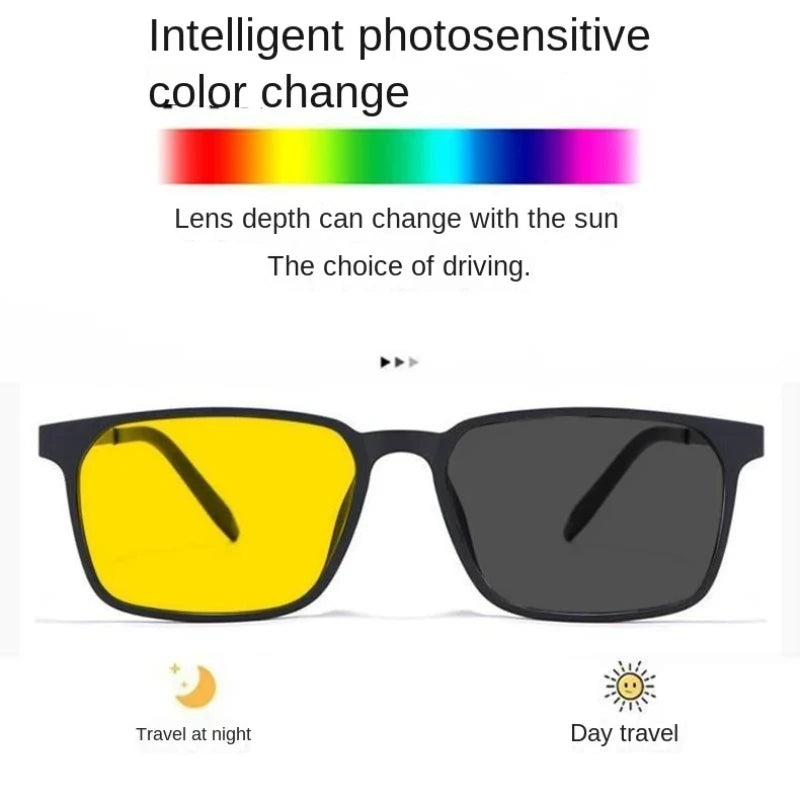 Photochromic Night Vision Glasses | Anti-Glare Eyewear for Day-Night Use
