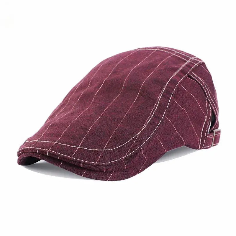 Spring/Summer Breathable Lightweight Double Button Adjustable Beret Peaked Cap Painter Hat