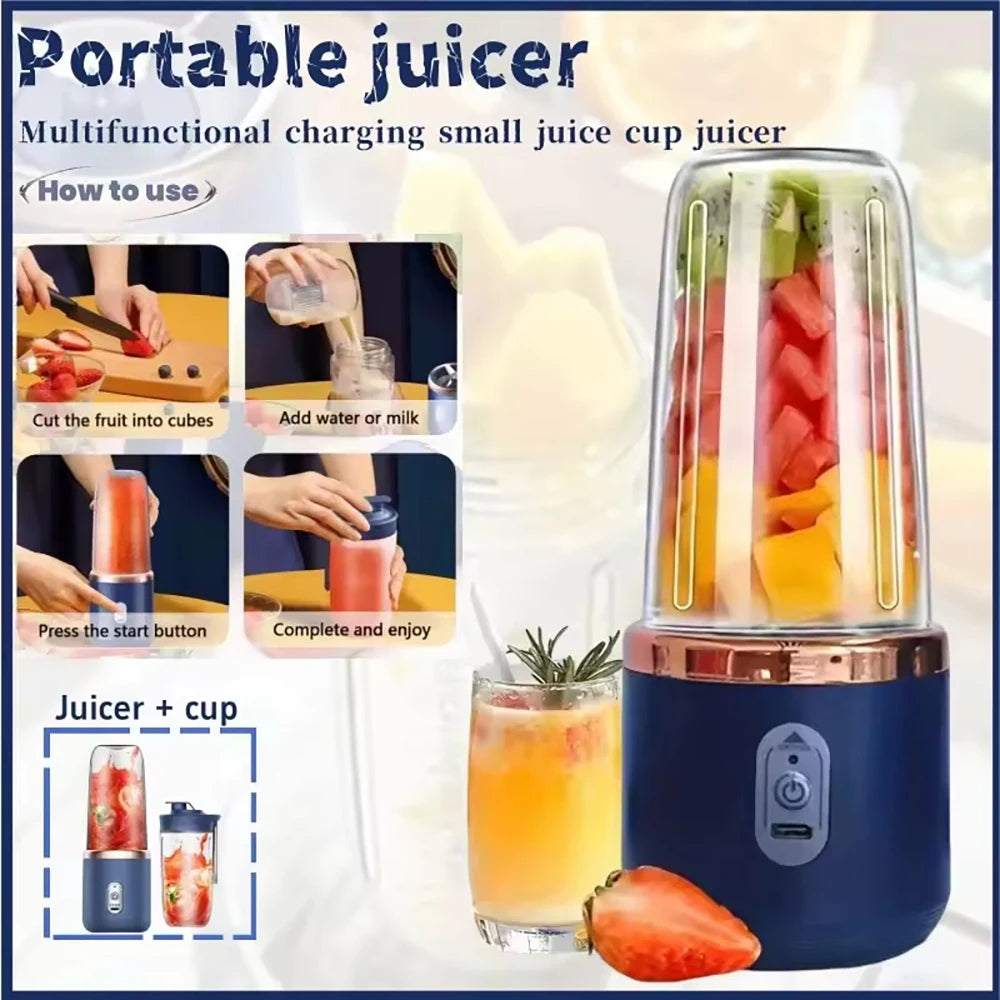 USB Rechargeable Electric Juicer | Portable Fruit & Vegetable Extractor
