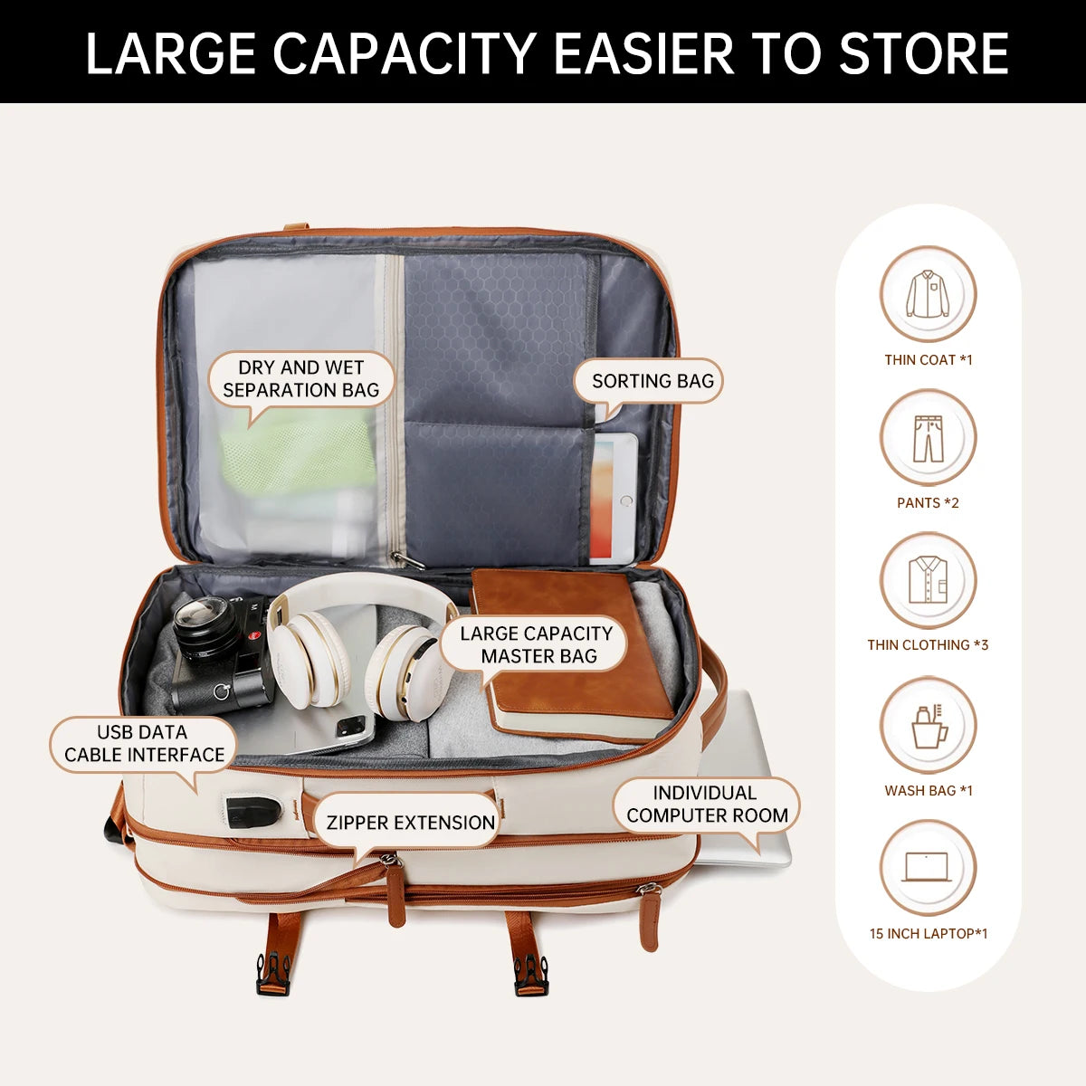 Unisex Simple Business Computer Backpack | Large Capacity Design