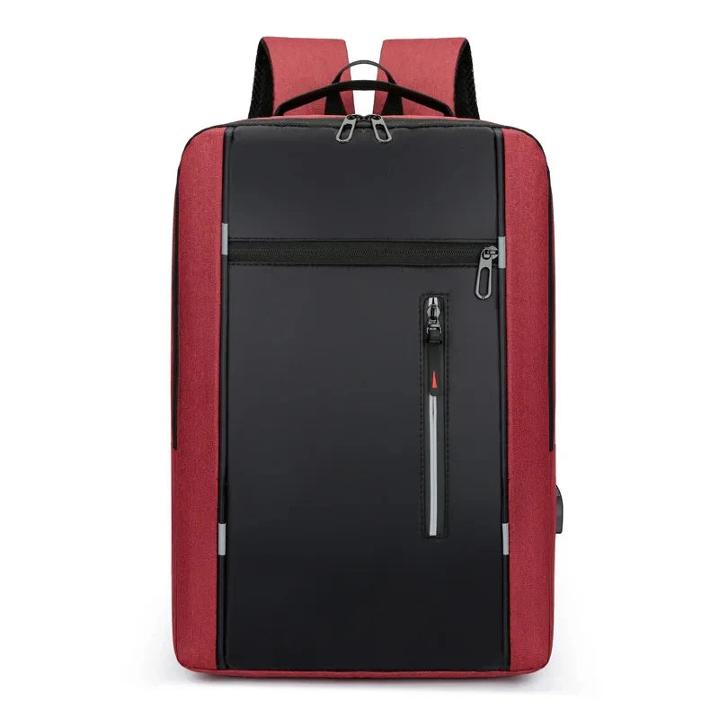 Men's Waterproof Oxford Laptop Backpack with USB Charging Port