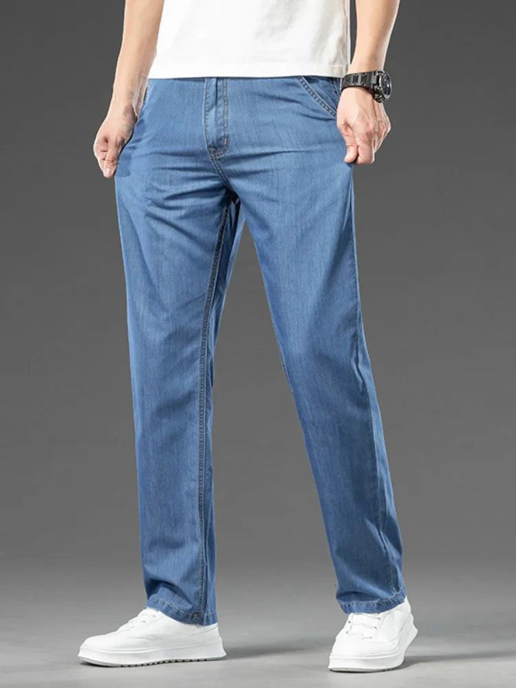 Men's Loose Straight Jeans | Versatile Casual Denim Trousers