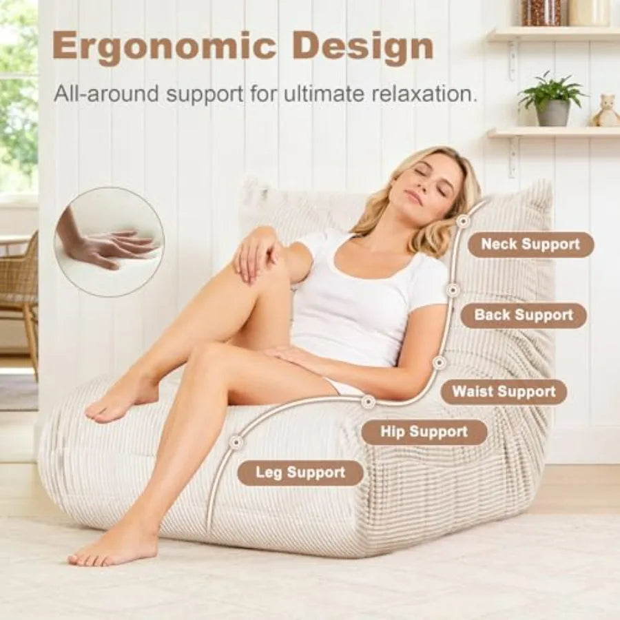 Large Memory Foam Bean Bag Chair | Ultimate Comfort for Relaxation