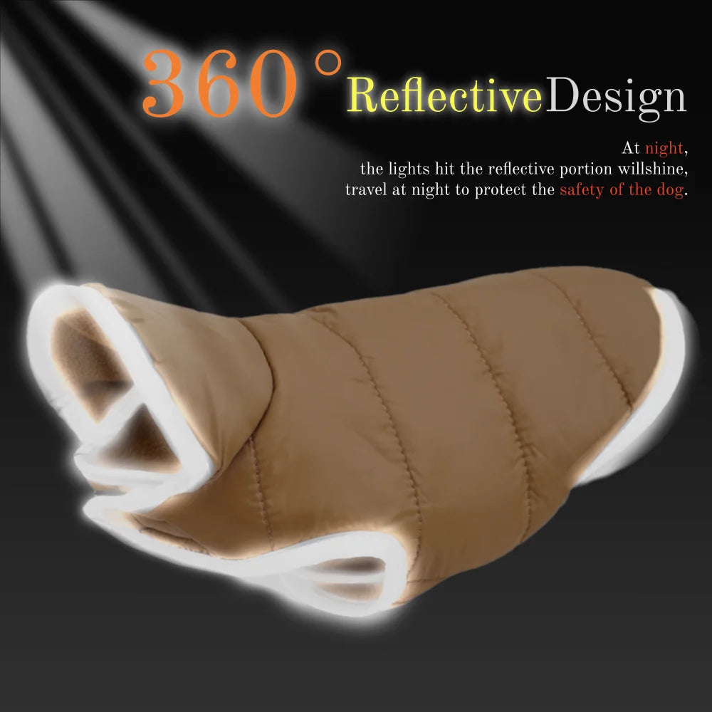 Warm Reversible Fleece Pet Jacket | Stylish Waterproof Coat