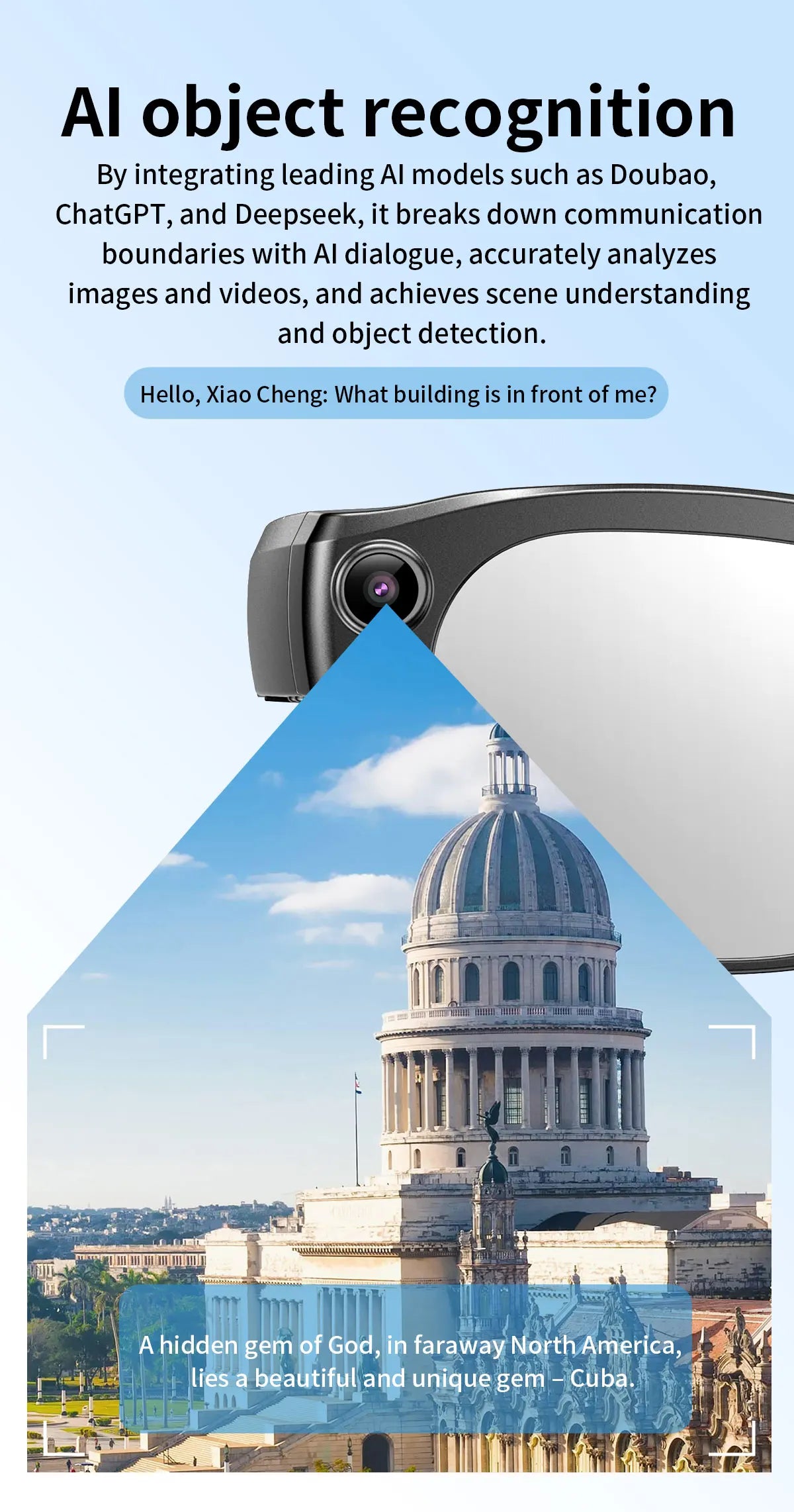 AI Smart Glasses with 8MP Camera & Multi-Language Translation