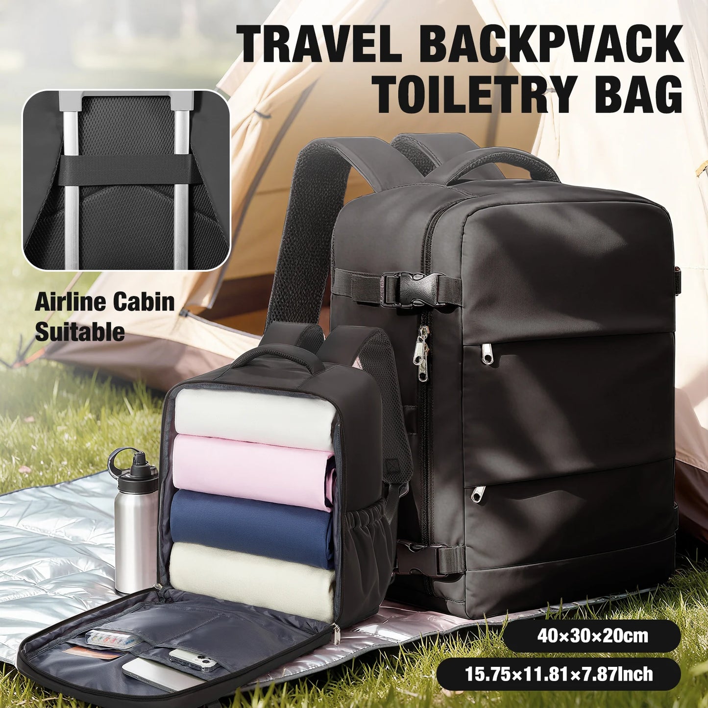 Compact Cabin Carry-On Bag | Essential Travel Backpack
