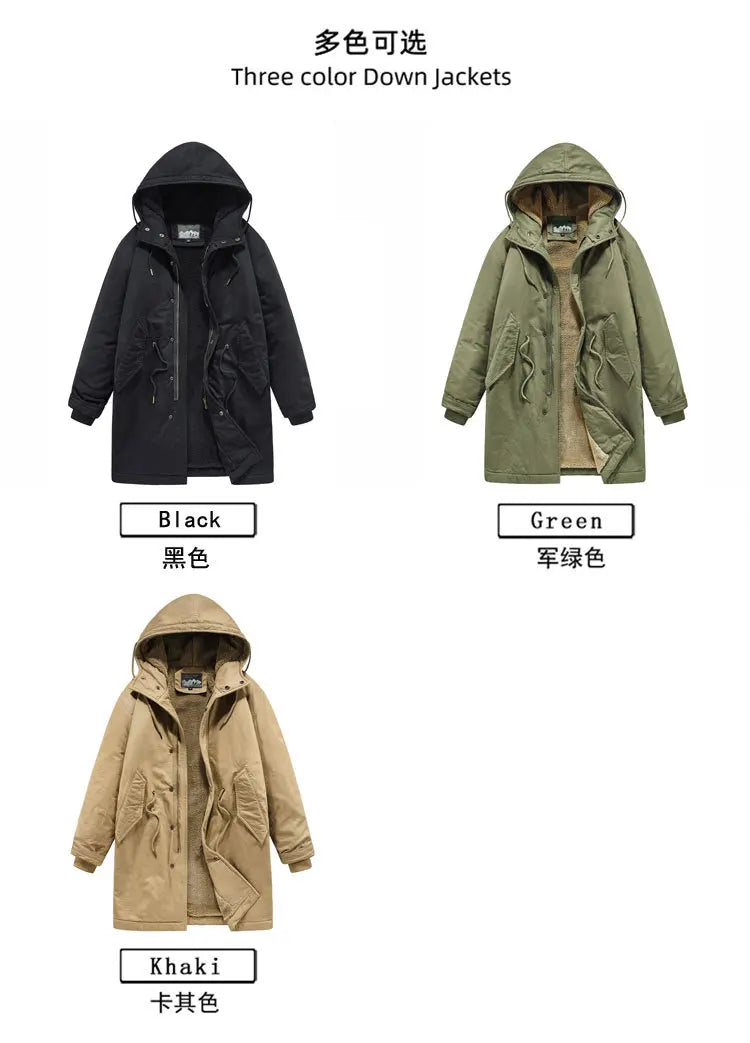 Men's Retro M51 Mid-Length Windbreaker Parka with Hood | Fall/Winter