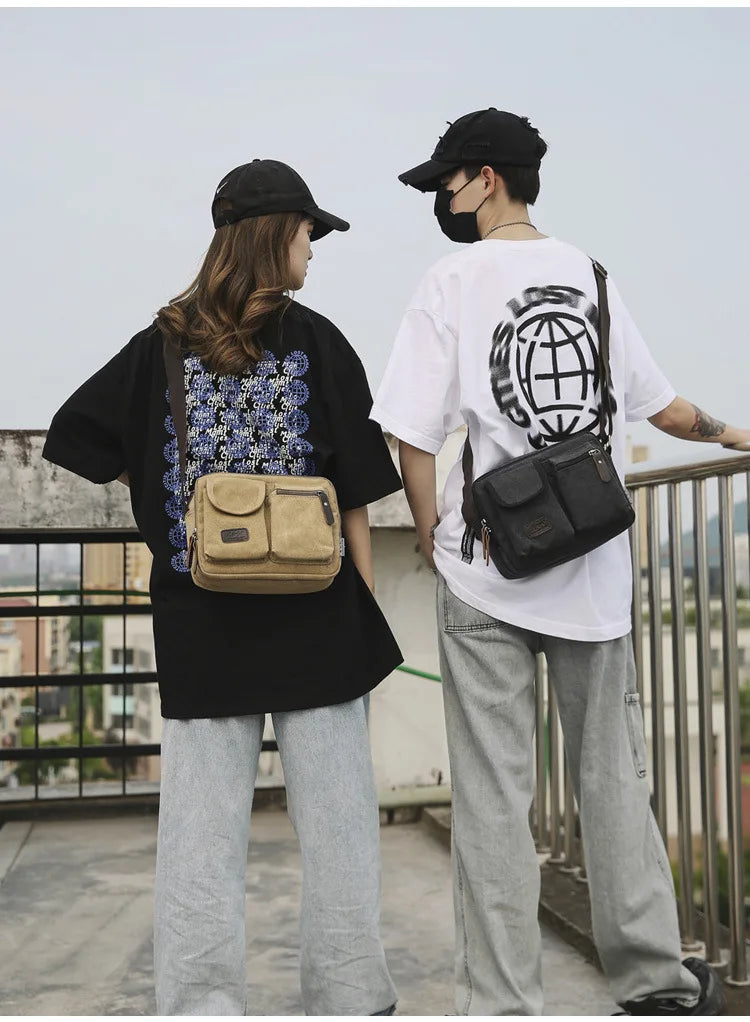 Men's Retro Canvas Shoulder Bag | Stylish Casual Messenger