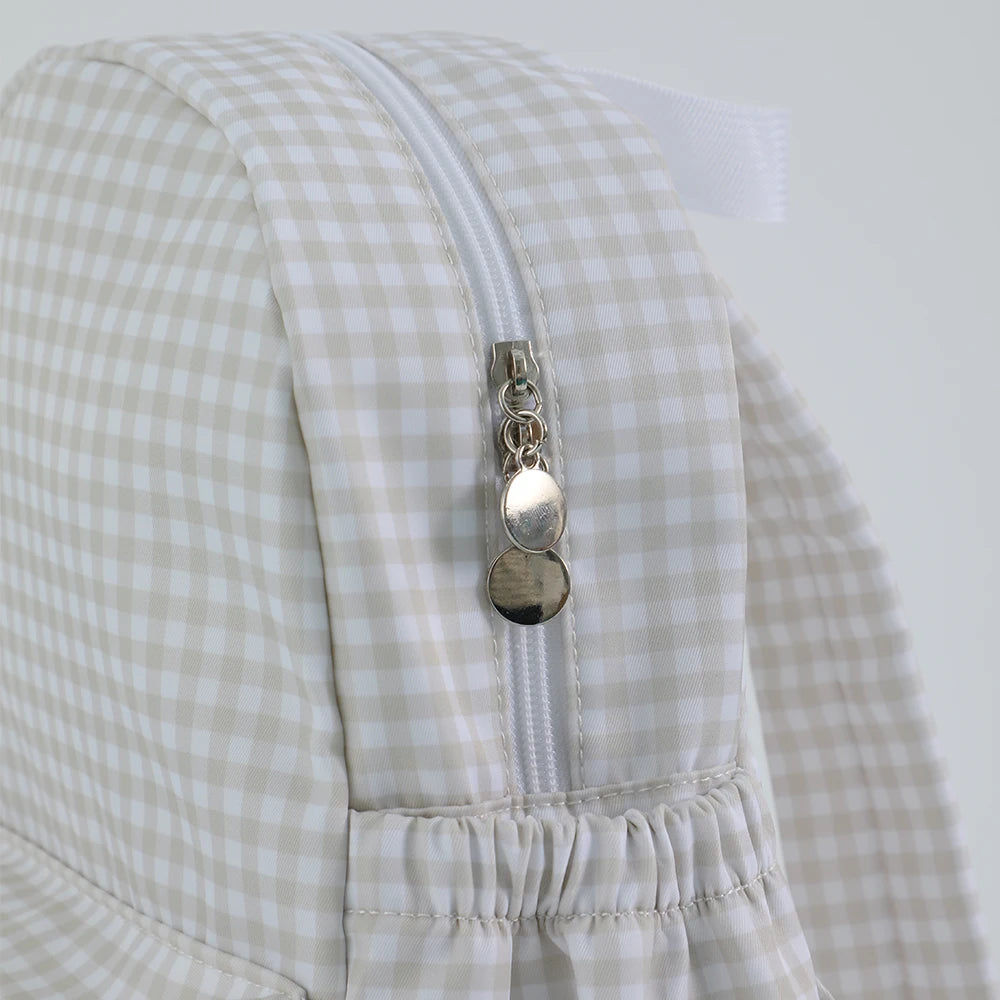 Durable Plaid Waterproof Backpack for School | Stylish & Lightweight