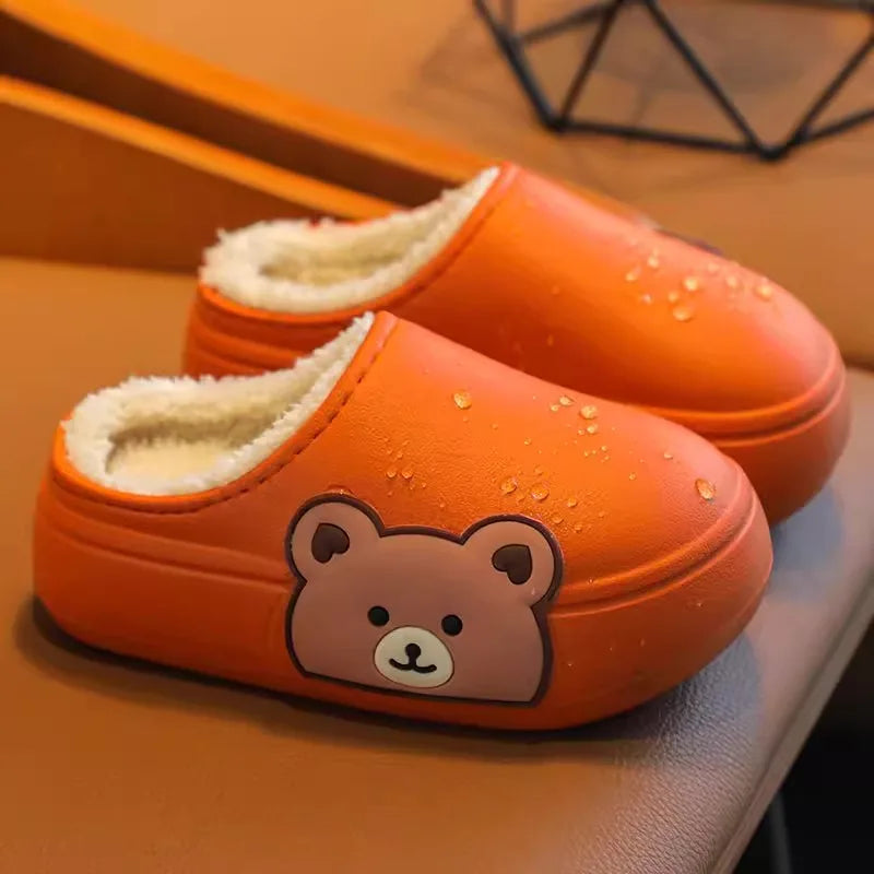 Children's Waterproof Anti-Slip Cotton Slippers | Cozy Winter Footwear