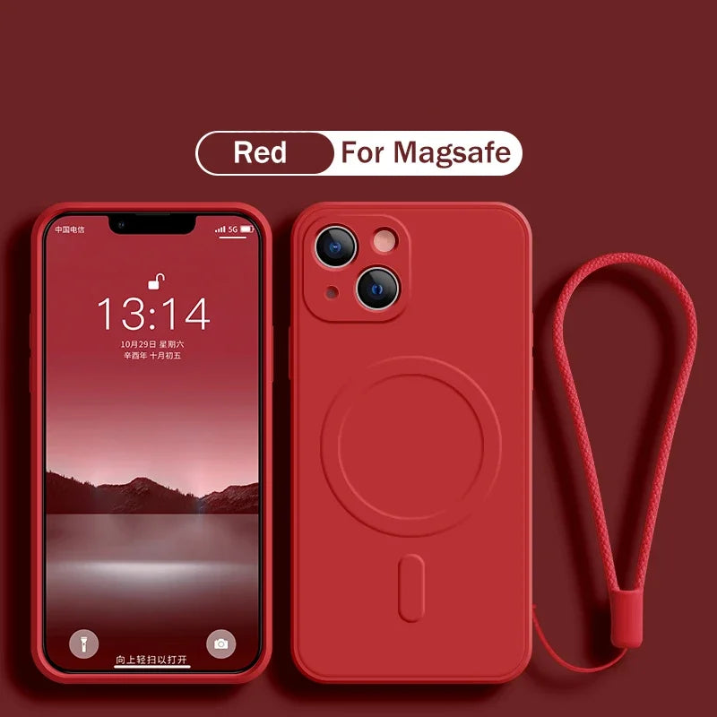 Magnetic Wireless Charge Case for iPhone | Soft Silicone Cover